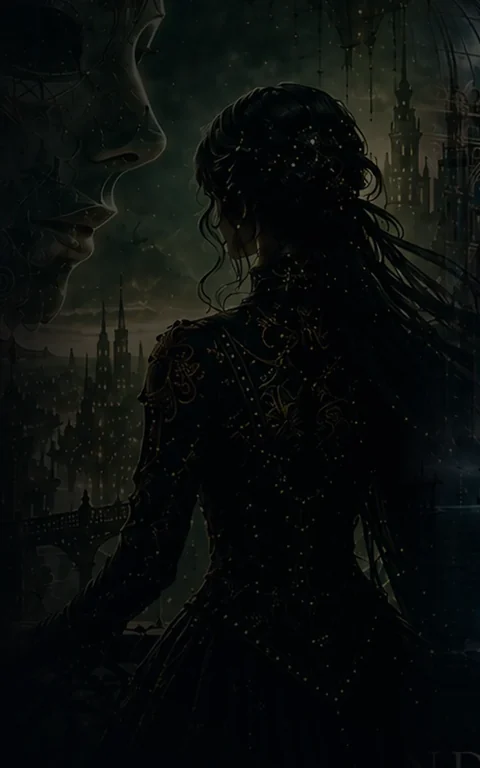 A steampunk city at night from Heart of Steam